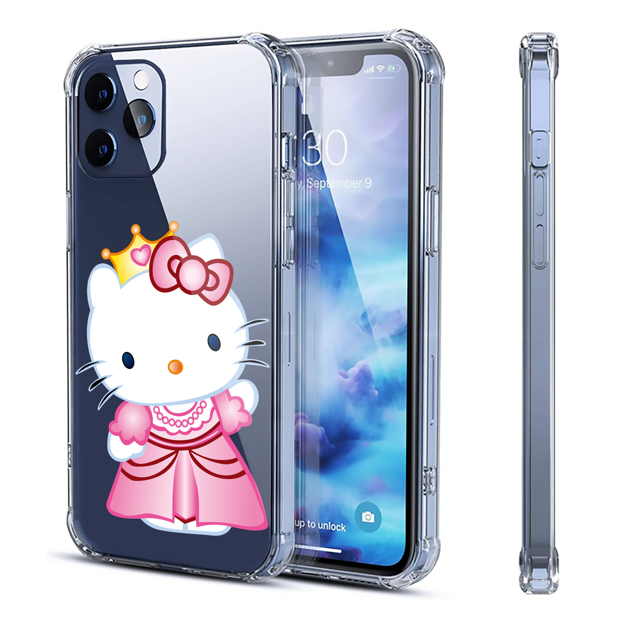 （画像用） Hello Kitty ハローキティ 【iPhone 12シリーズ対応】透明スマホケース（クリアソフトケース）